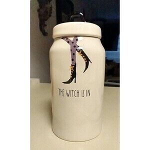 NEW Rae Dunn Halloween "THE WITCH Is IN" Tall Canister
